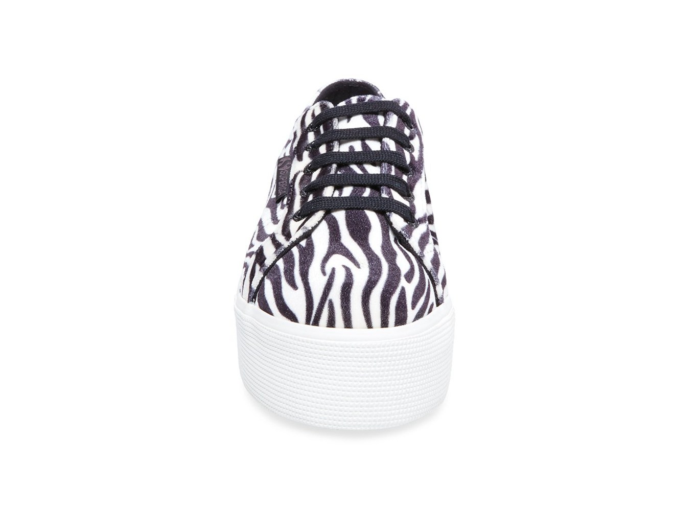 Superga Platform Womens - 2790 Fanvelvetw - Black/White - HJQTU3156